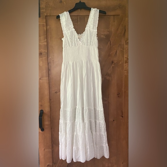 Solitaire White Eyelet Swim Dress Swim Cover up - Picture 3 of 10